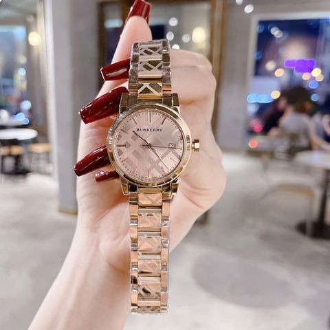 Burberry The City |Nữ Giới |Dây Kim Loại |Full Rose Gold |Máy Pin (Quartz) |Size 34mm