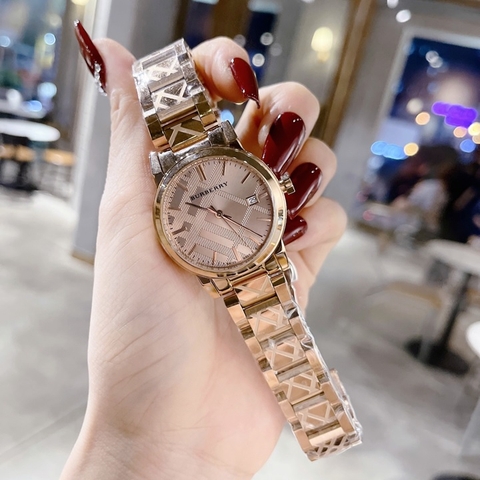 Burberry The City |Nữ Giới |Dây Kim Loại |Full Rose Gold |Máy Pin (Quartz) |Size 34mm