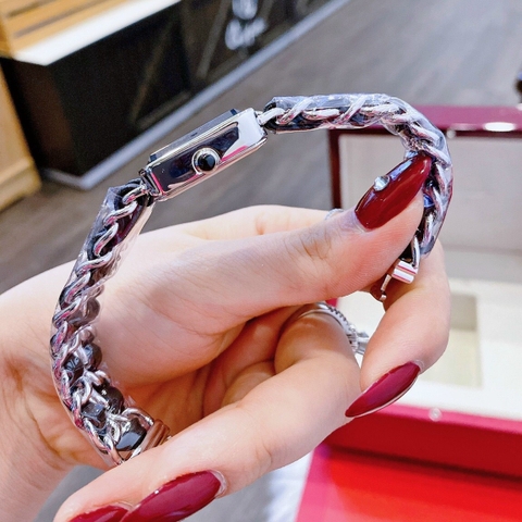 Chanel Premiere Chain |Nữ Giới |Dây Kim Loại |Mặt Chữ Nhật |Máy Pin (Quartz) |Size 20x26mm