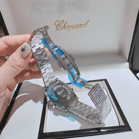 Chopard Mặt Xoay |Nữ Giới |Dây Đính Full Đá |Mặt Chữ Nhật |Máy Pin (Quartz) |Size 34x38mm