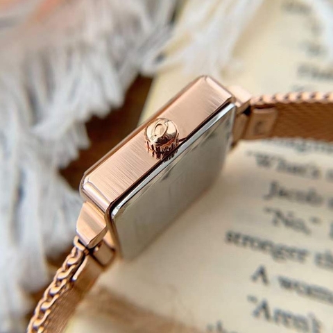 Coach Cass Hoa Trà |Nữ Giới |Mặt Vuông Full Rose Gold |Máy Pin (Quartz) |Size Nhỏ 22mm
