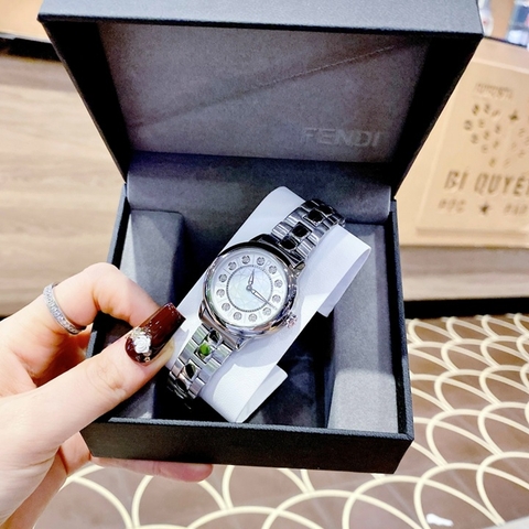 Fendi IShine |Nữ Giới |Dây Đeo Kim Loại |Mặt Trắng Silver |Máy Pin (Quartz) |Size 33mm