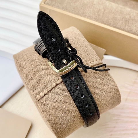 Burberry The Classic Round |Nữ Giới |Vàng Gold |Dây Da Đen |Máy Pin (Quartz) |Size 32mm