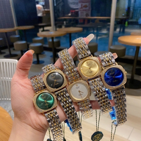 Rolex Cellini |Nữ Giới |Mặt Vuông |Đính Đá |Dây Kim Loại Vàng Gold |Máy Pin (Máy Quartz) |Size 33mm