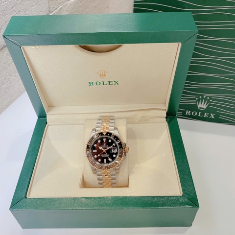 Rolex GMT Master II |Nam Giới |Niềng Số |Dây Kim Loại Demi Vàng |Máy Cơ (Automatic) |Size 40mm