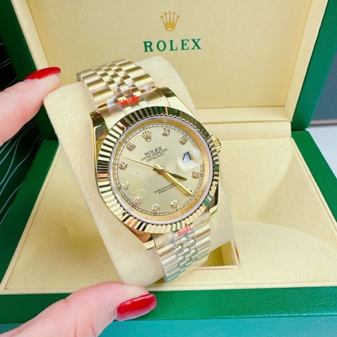 Rolex Niềng Khía |Nam Giới |Dây Kim Loại Vàng Gold |Máy Cơ (Automatic) |Size 41mm