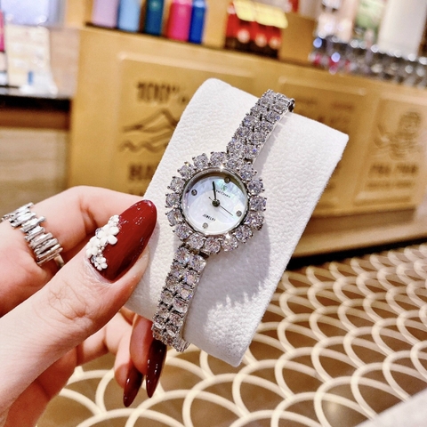 Royal Crown Mặt Tròn |Nữ Giới |Khảm Trai |Lắc Tay Đính Đá |Máy Pin (Quartz) |Size 28mm