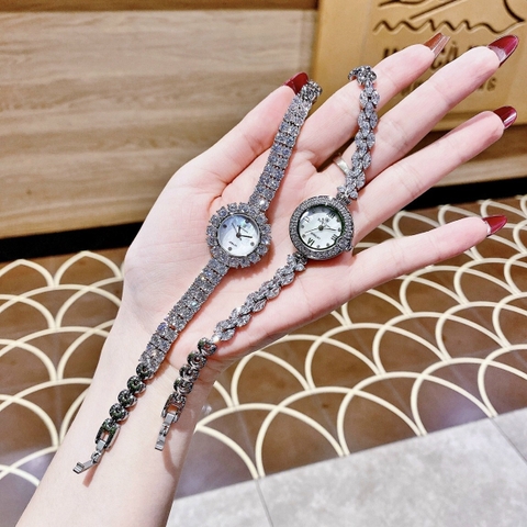 Royal Crown Mặt Tròn |Nữ Giới |Khảm Trai |Lắc Tay Đính Đá |Máy Pin (Quartz) |Size 28mm