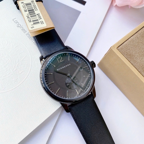 Burberry Classic Round |Nam Giới |Mặt Tròn (Đen) |Dây Da |Máy Pin (Quartz) |Size 40mm