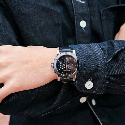 Burberry The City |Nam Giới |Mặt Chronograph |Dây Da Đen |Máy Pin (Quartz) |Size 42mm