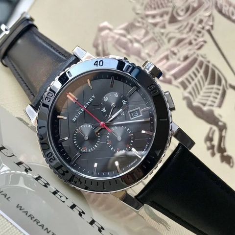 Burberry The City |Nam Giới |Mặt Chronograph |Dây Da Đen |Máy Pin (Quartz) |Size 42mm