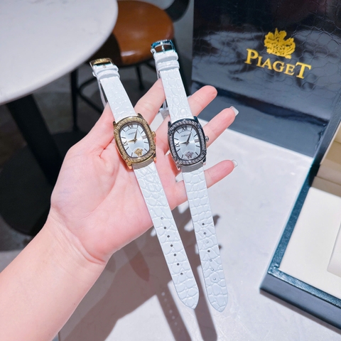 Versace Couture |Nữ Giới |Mặt Chữ Nhật |Vàng Gold |Dây Da Trắng |Máy Pin (Quartz) |Size 30x38mm