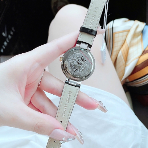 Versace Damenuhr Greca |Nữ Giới |Silver |Dây Da Màu Đen |Máy Pin (Quartz) |Size 36mm