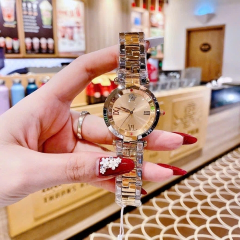 Versace Revive |Nữ Giới |Tráng Gương |Dây Kim Loại Demi Vàng |Máy Pin (Quartz) |Size 35mm