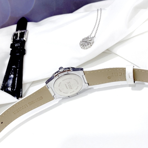Xcer Tựa Patek Philippe |Nữ Giới |Mặt Xanh Lá |Dây Da Trắng |Máy Pin (Quartz) |Size 30mm