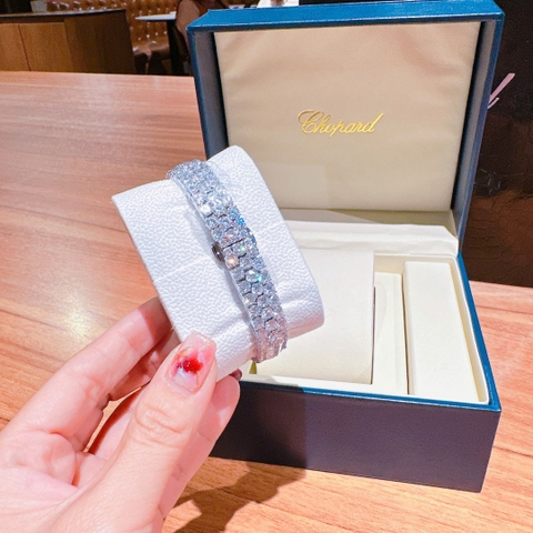 Chopard Mặt Đính Nơ |Nữ Giới |Dây Kim Loại Đính Đá Silver |Máy Pin (Quartz) |Size 30mm