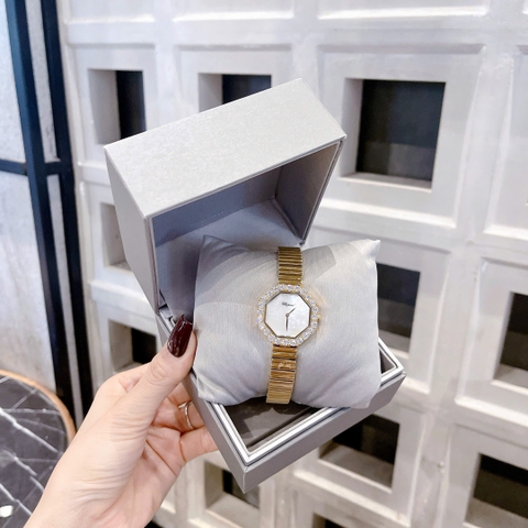 Chopard L'Heure Du Diamant Octoagonal |Nữ Giới |Đính Đá |Dây Kim Loại Vàng Gold |Máy Pin (Quartz) |Size 32mm