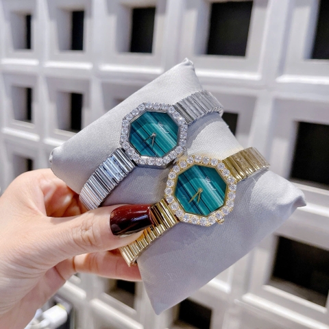Chopard L'Heure Du Diamant Octoagonal |Nữ Giới |Mặt Xà Cừ Xanh Rêu |Dây Kim Loại |Máy Pin (Quartz) |Size 32mm