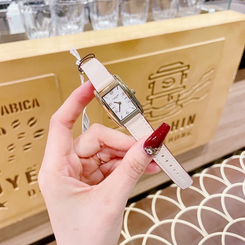 Coach Reese |Nữ Giới |Mặt Chữ Nhật |Vàng Gold |Dây Da Hồng Phấn |Máy Pin (Quartz) |Size 24x35mm