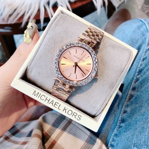 Michael Kors Darci |Nữ Giới |Đính Đá |Dây Kim Loại Rose Gold |Máy Pin (Quartz) |Size 33mm