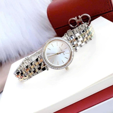 Michael Kors Darci |Nữ Giới |Đính Đá |Dây Kim Loại Demi Vàng |Máy Pin (Quartz) |Size 33mm