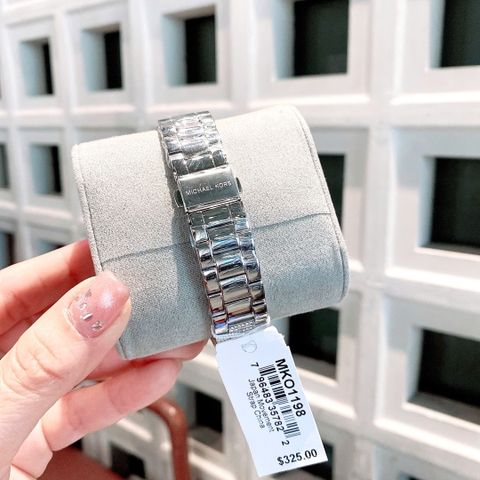 Micheal Kors Mini Everest |Nữ Giới |Mặt Tròn Trắng |Dây Kim Loại Đính Đá |Máy Pin (Quartz) |Size 33mm