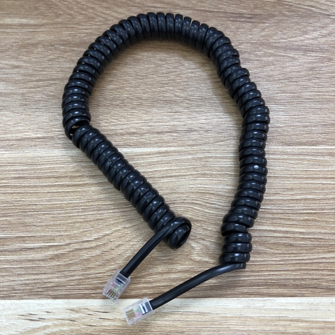 Dây Cáp điện thoại bàn RJ9 to RJ9 dây xoắn Black dài 2.7M dùng cho Tay Cầm Nghe Nói Điện Thoại Bàn , Panasonic IP Phones