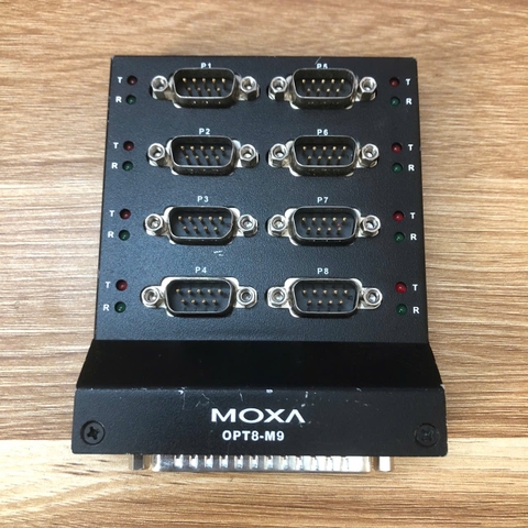 Bộ kết nối Moxa OPT8-M9 VHDCI DB62 Male to 8 Ports RS232 DB9 Male Connection Box