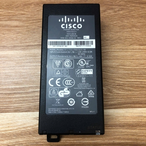 Chuyển nguồn Adapter POE 48V 0.32A Cisco FA015LS1-00 POWER INJECTOR AIR-PWRINJ5 341-0556-01 dùng cho camera, router wifi, thiết bị điện tử, máy chấm công