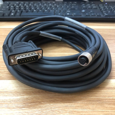 Cáp Camera CM-N12I/O-F12DBSR-10M-R 20210405-A Cognex CCB-PWRIO-MOD-10 Cable M12 A-Code 12 Pin Female to DB15 Pin Male dài 10M For Cognex CIO-1400 I/O Module Cable Industrial Camera