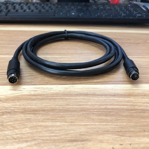 Cáp điều khiển MUSASHI SM500SX-3A, TP-21 TPC-11 TPC-03 Mini Din 8 pin Male to Mini Din 8 pin Male Straight Through Cable Black 2M