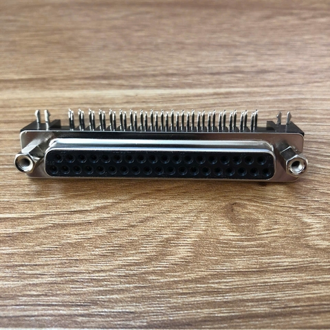 Đầu nối cáp hàn 2 hàng SJT JCY-37S-1A3A (LF) (SN) D-SUB DB37 37 Pin Female Right Angle Connector