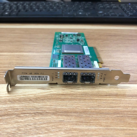 Card mạng quang QLOGIC QLE2562-HP AJ764-63002 PCI-E x8 8GB Dual Port Fibre Channel