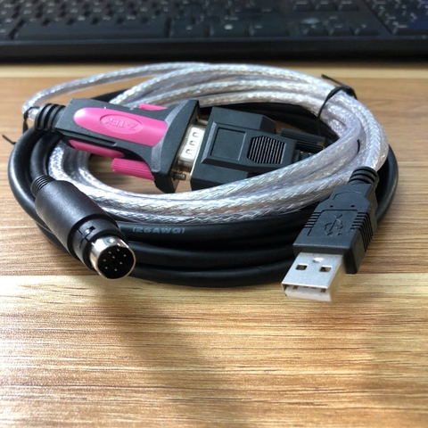 Cáp Lập Trình USB-GPW-CB03 Proface HMI Programming Cable RS232 DB9 Pin Female to Midi din 8Pin Male dài 1.8M