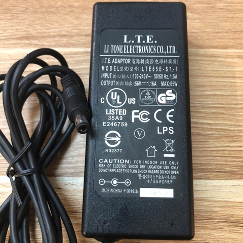Chuyển nguồn Adapter LTE LTE65E-S7-1 56V 1.16A dây nguồn DC 5.5×2.1mm AC Adapter For Power Supply Charger