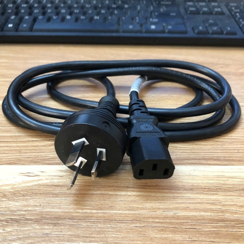 Dây Nguồn 3 Chân Dẹt Chéo Tam Giác WELL SHIN WS-015 NSW18932 300020-006 AC Power Cord Australia & China IEC60320 IEC C13 10A 250V 3x1.0mm² dài 1.8M