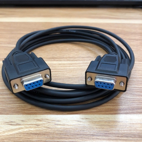 Cáp DB9 Serial RS232C Cái- Cái Dây Thẳng Chất Lượng Cao Cable Straight Through RS232 DB9 Female to DB9 Female dài 1.5M