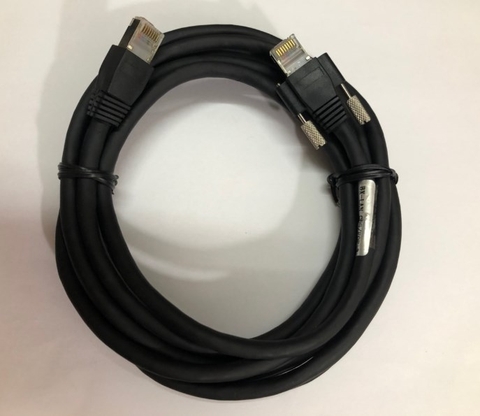 Cáp mạng GigE, RJ45 Screw Locking Cáp cho camera Basler SL Hor/RJ45, Hikrobot , Omron Sentech STC, Data Cable 3M