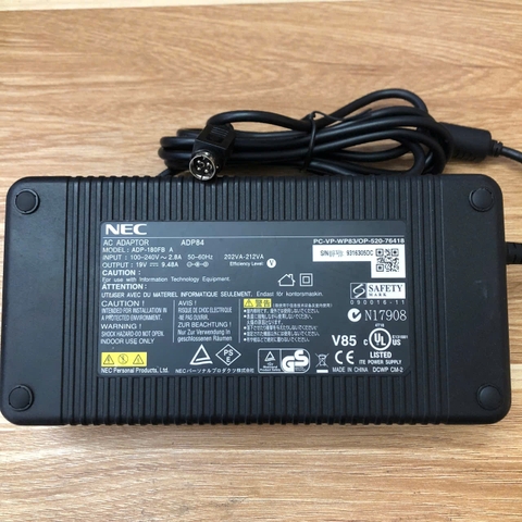 Chuyển nguồn Adapter NEC ADP-180FB A ADP84 19V 9.48A thay thế Adapter FSP FSP180-ABAN2 19V 9.47A đầu cắm Jack DC 4 Pin Mini Din 10mm