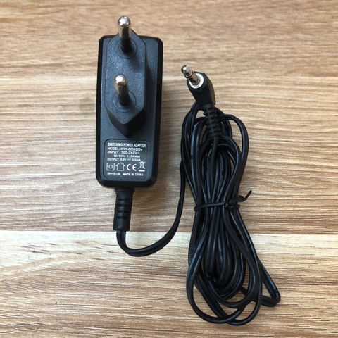 Chuyển nguồn Adapter HYY-0605000V 6V 500mA EU Plug Connector Tip Size Audio 3.5mm 2 Pole dài 1.8M