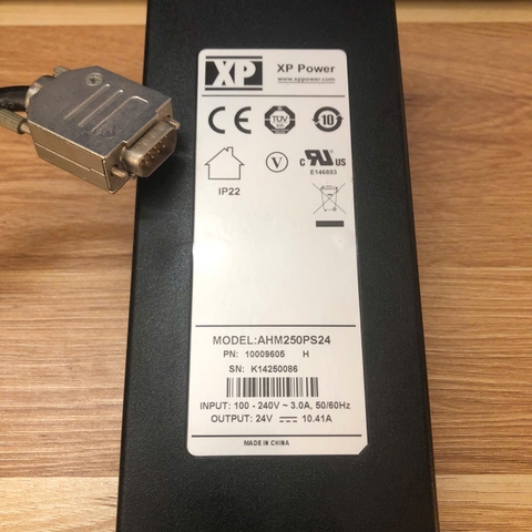 Chuyển nguồn Adapter XP POWER AHM250PS24 24V 10.41A Connector Size RS232 DB9 Pin Male Adapter power Supply