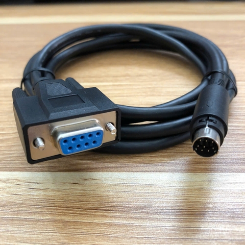 Cáp Máy tạo khói thuốc lá tự động Alos SPG-C to màn hình Weinview MT6071iP Cable RS232 DB9 Female to Mini din MD 8 Pin Male dài 0.5M