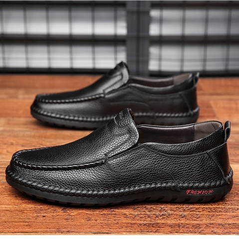 Giầy lười nam da bò