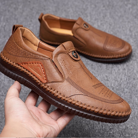 Giầy lười nam da bò