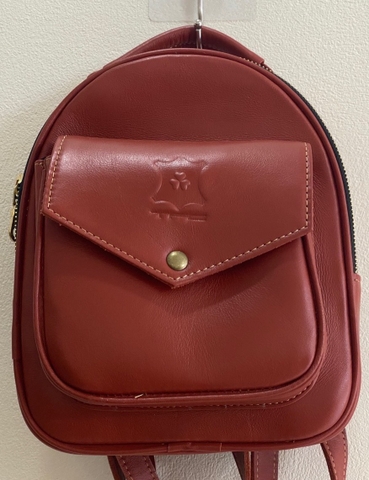 Balo nữ mini, nắp vòm - đỏ