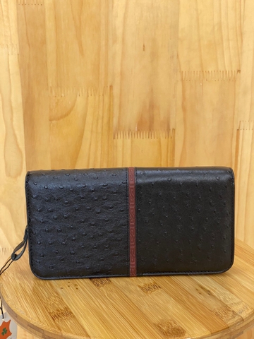 Ví dài da bò giả đà điểu E010