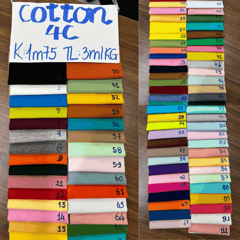 Bảng màu Cotton 100% Vải Hoàng Kim