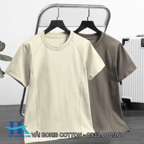 Áo thun Vải Borip Cotton Hoàng Kim