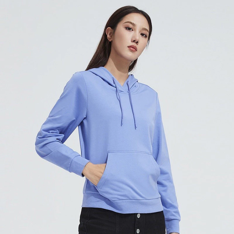 May áo hoodie bằng vải Cotton 4 chiều