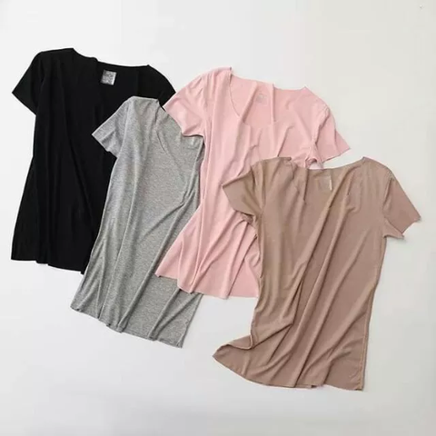Áo basic nữ vải thun dẻo visco
